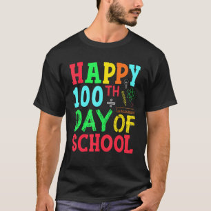 Schüler Lehrer an der Schule glücklich 100. Schult T-Shirt