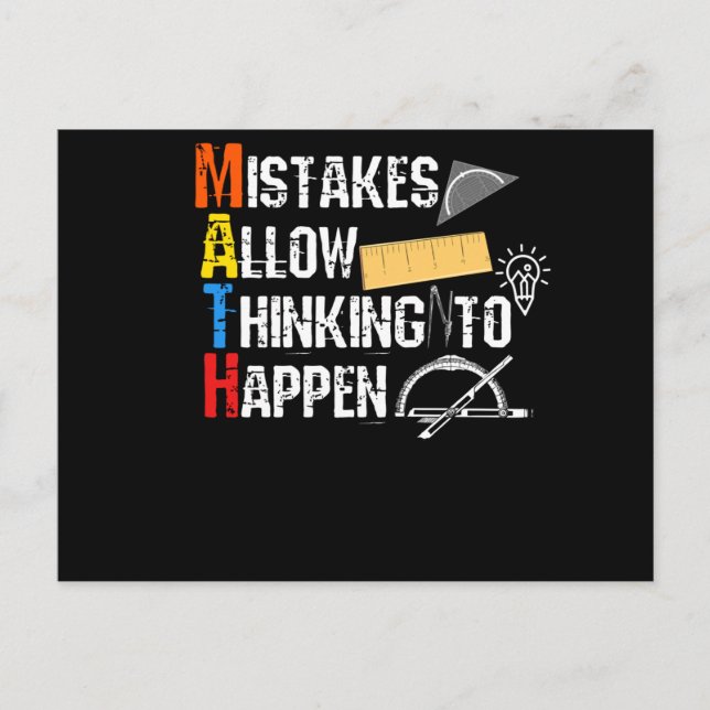 Schüler, Lehrer, Gleichung, Lehrer, Schule, Beruf Postkarte (Vorderseite)