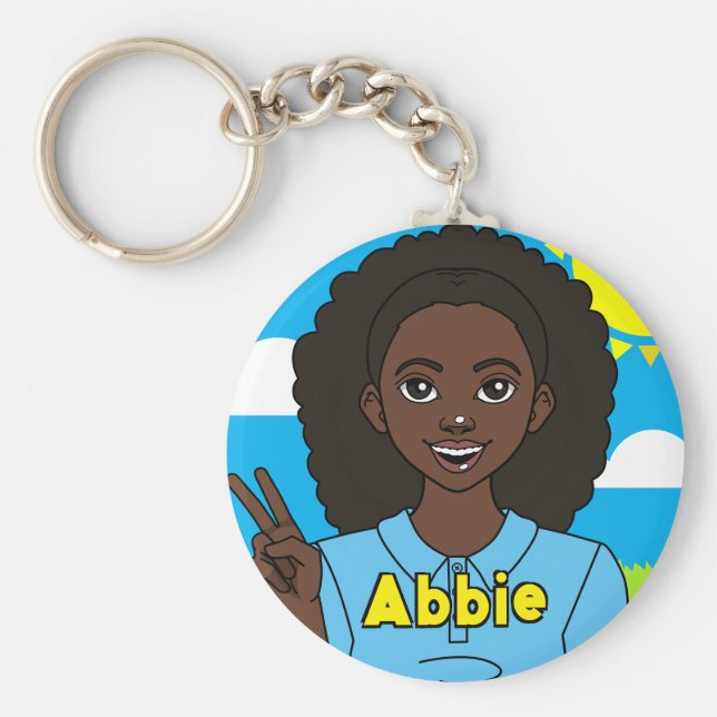 Schüler Niedlicher Cartoon Name des Mädchens Schlüsselanhänger (Vorne)