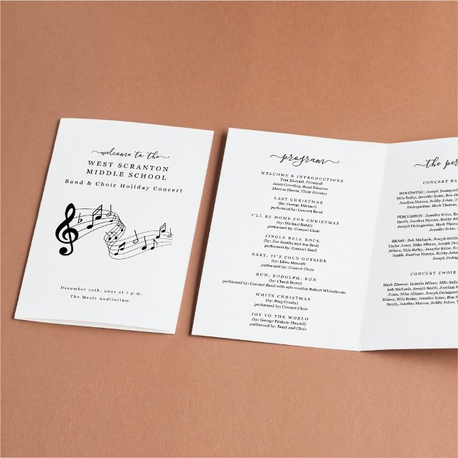 Schüler- oder Bandkonzertprogramm Flyer (Von Creator hochgeladen)