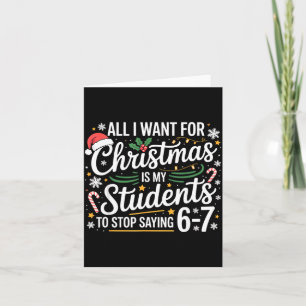 Schüler sagen 6-7 67 Sechs Sieben Lustiger Lehrer  Karte