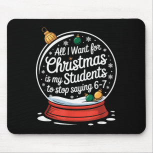 Schüler sagen 6-7 67 Sechs Sieben Lustiger Lehrer  Mousepad