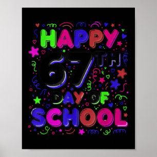 Schüler sechs sieben Trend 67 Frohen 67. Tag der W Poster