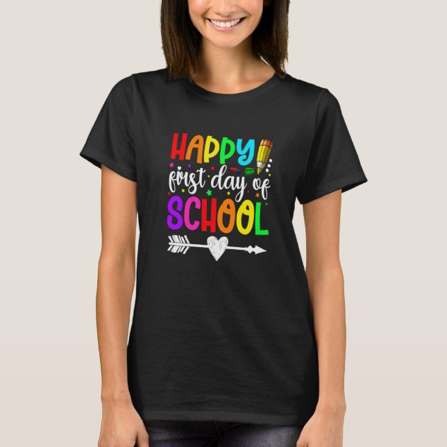 Schüler zum ersten Schultag Lehrer T-Shirt (Vorderseite)