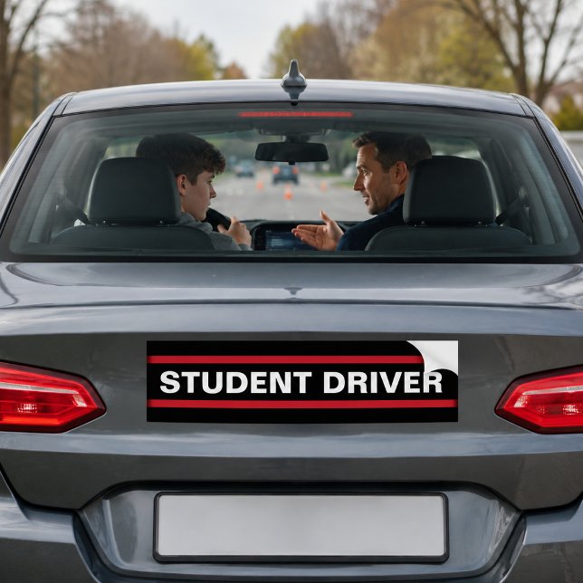 Schülerfahrer - Warnung vor einem neuen Fahrlehrer Autoaufkleber (Von Creator hochgeladen)