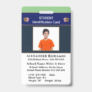 Schülerfoto Schul-ID-Ausweis  Ausweisplakette Ausweis