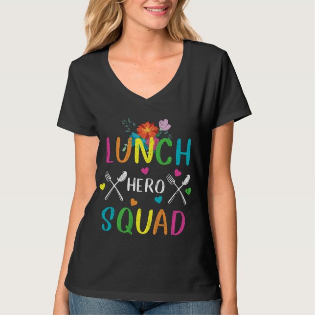 Schulessen Held Squad Cafeteria Arbeiterinnen Frau T-Shirt (Vorderseite)