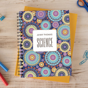 Schulfach Personalisierter Navy Blau Notizbuch