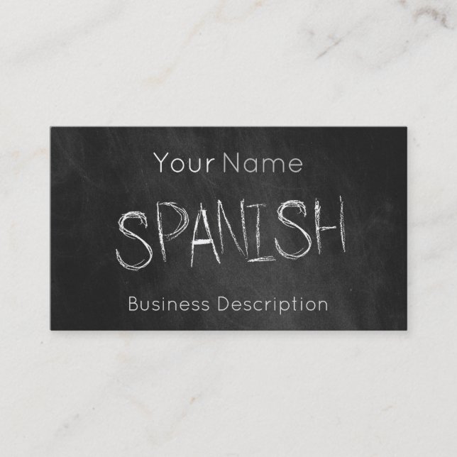 Schulfach-Visitenkarte Visitenkarte (Vorderseite)