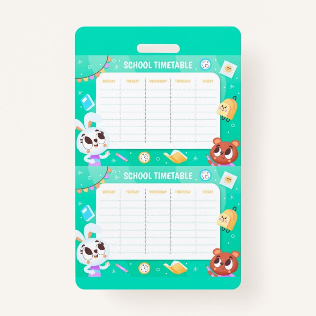 Schulfahrplan Ausweis (Rückseite)