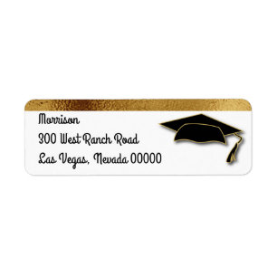Schulfarbe Gold Graduierungspapier