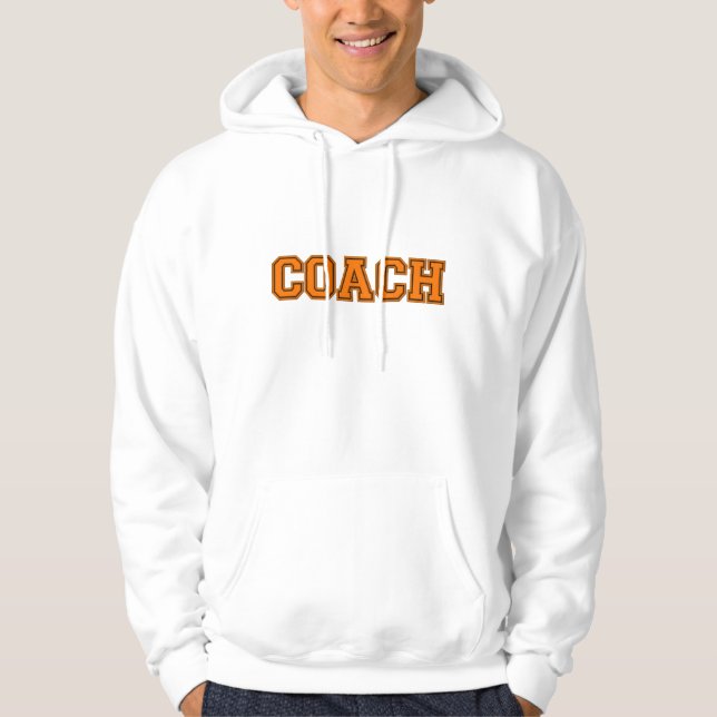 Schulfarben COACH Mens Hoodie, Orange Black Hoodie (Vorderseite)