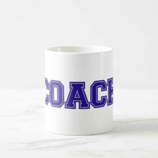 Schulfarben COACH-Tasse, blau-weiß Tasse (Mittel)
