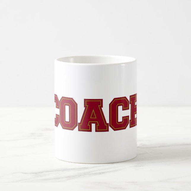 Schulfarben COACH Tasse, Burgund Gold Tasse (Mittel)
