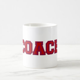 Schulfarben COACH-Tasse, rot-blau Tasse