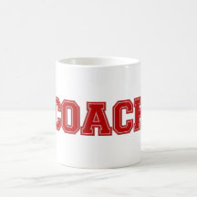 Schulfarben COACH-Tasse, rot-weiß