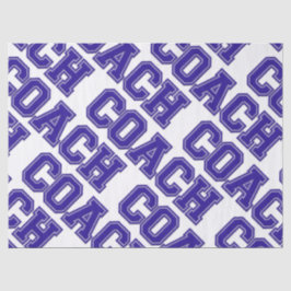 Schulfarben COACH Varsity Letters-Blue-White Seidenpapier