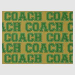 Schulfarben COACH Varsity Letters-Green-Gold Seidenpapier