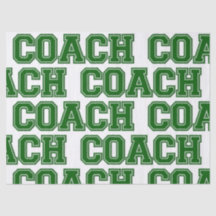 Schulfarben COACH Varsity Letters - Green-White