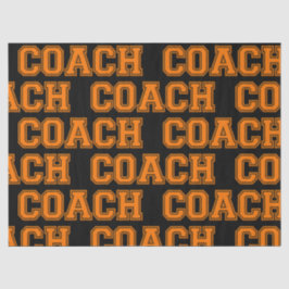 Schulfarben COACH Varsity Letters Orange Black Seidenpapier