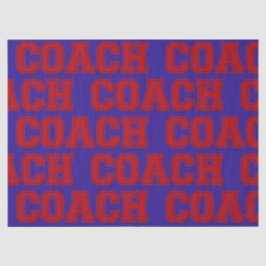 Schulfarben COACH Varsity Letters Red and Blue Seidenpapier