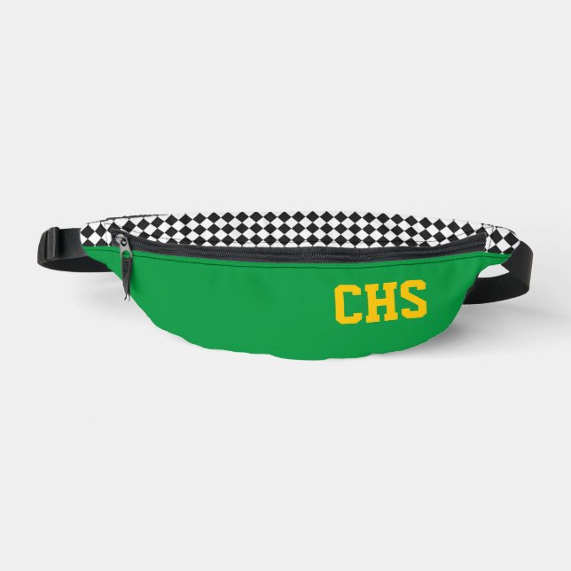 Schulfarben INITIALS Checkerboard Team Fun Bauchtasche (Vorderseite)