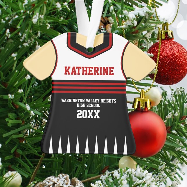 Schulfarben Personalisiert Cheerleader Uniform Ornament (Von Creator hochgeladen)