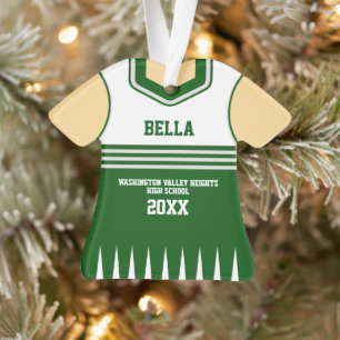 Schulfarben Personalisiert Cheerleader Uniform Ornament