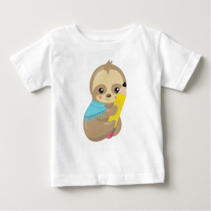 Schulfaultier, Niedliches Faultier, Babyschläger, Baby T-shirt