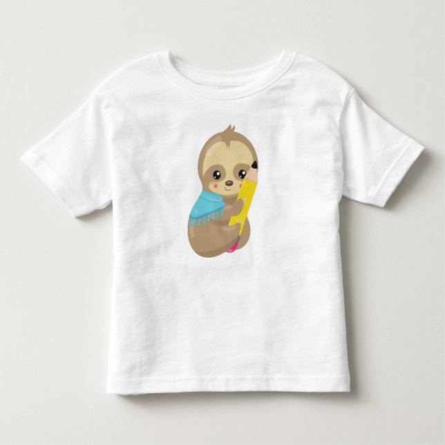 Schulfaultier, Niedliches Faultier, Babyschläger,  Kleinkind T-shirt (Vorderseite)