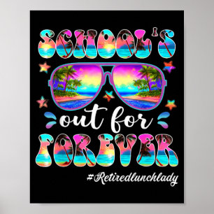 Schulferien für den Sommer-Lunch-Lady-Leben Cafete Poster