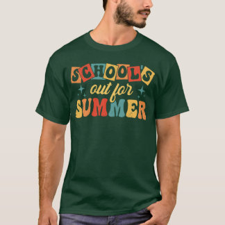 Schulferien für sommerliches Vintage-Geschenk T-Shirt