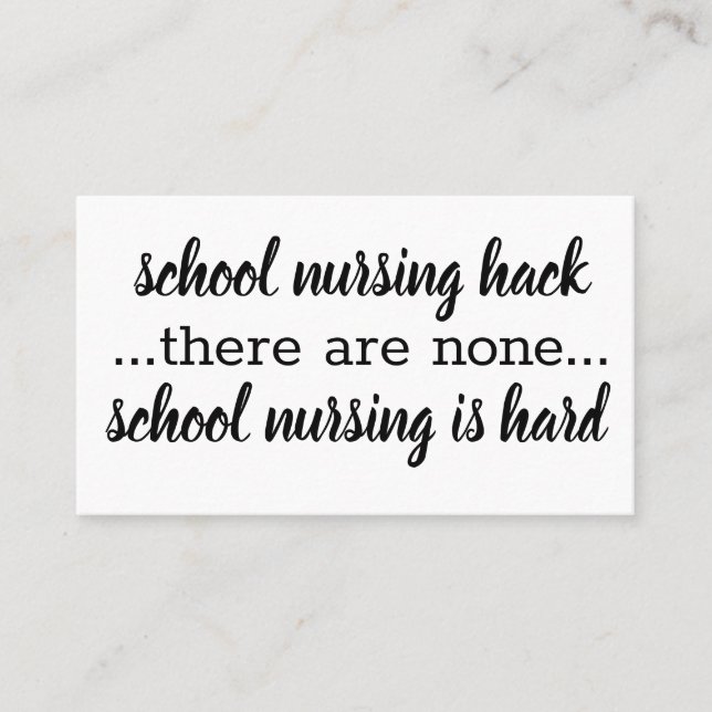 Schulgeburtshack, klein & einfach inspirierend visitenkarte (Vorderseite)