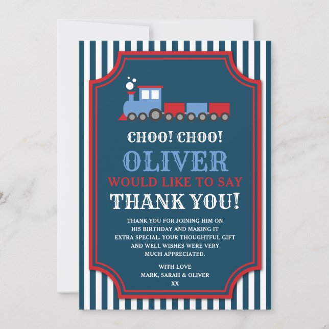 Schulgeburtstag dank Karte (Vorderseite)