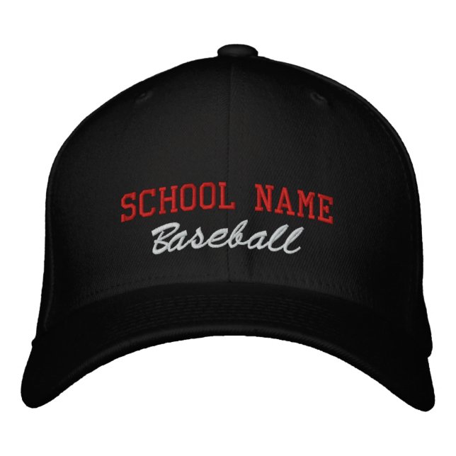 Schulgeist Baseball - bestickter Hut (Vorderseite)