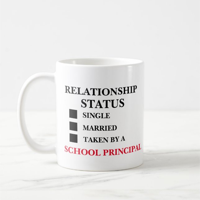 Schulgrundsatz zum Beziehungsstatus Kaffeetasse (Links)