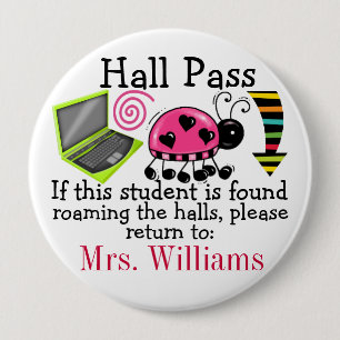 SchulHall Pass / Lady Bug - SRF Button