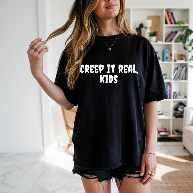 Schulhalloween-Spaß-Lehrerin für weiße Typografie T-Shirt (Von Creator hochgeladen)