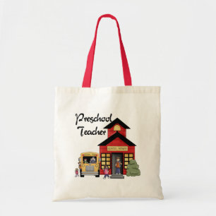 Schulhaus-Vorschullehrer-T-Shirts und Geschenke Tragetasche