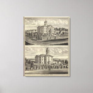 Schulhäuser, San Jose, Kalifornien Leinwanddruck