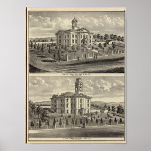 Schulhäuser, San Jose, Kalifornien Poster