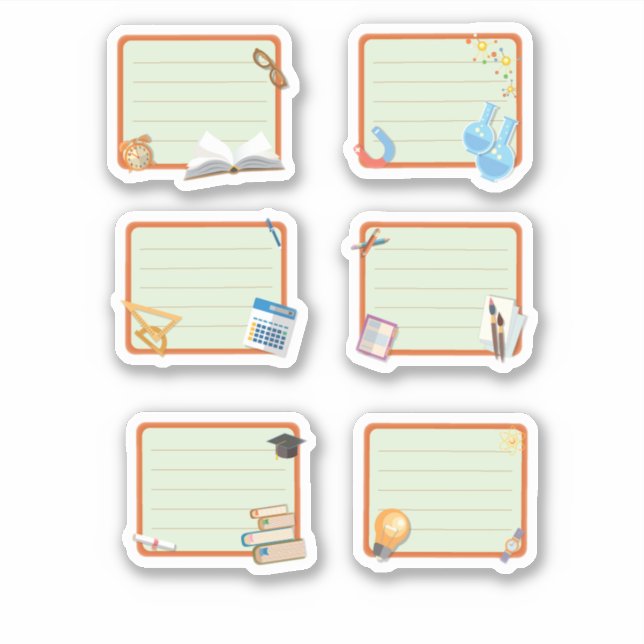 Schulheft Aufkleber (Vorderseite)
