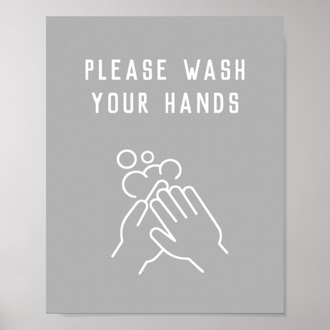 Schulhygiene waschen Sie sich bitte die Hände Poster (Vorne)