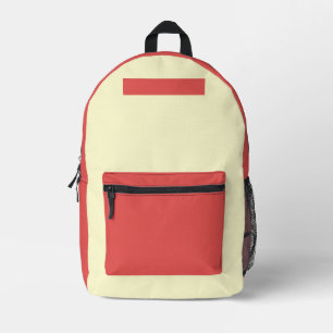 SCHULISCH ROTE CREAM COLLEGE JUNGEN MÄDCHEN BEDRUCKTER RUCKSACK