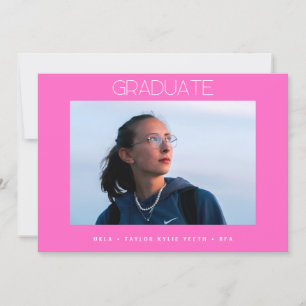 schulische Foto mit schlichter rosa Note Ankündigung