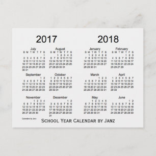 Schuljahr 2017-2018 Weißer Rauchkalender von Janz Postkarte