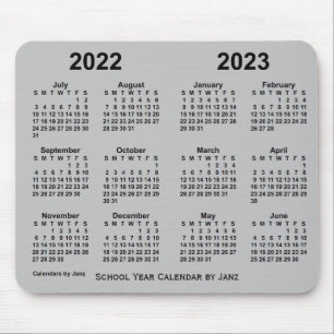 Schuljahreskalender 2022-2023 von Janz Silver Mousepad