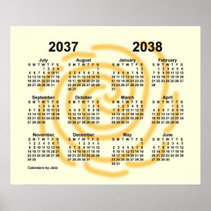 Schuljahreskalender 2037-2038 Sonnige Tage von Jan Poster