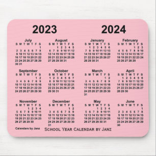 Schuljahrskalender 2023-2024 von Janz Pink Mousepad