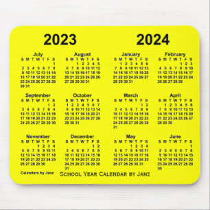 Schuljahrskalender 2023-2024 von Janz Yellow Mousepad